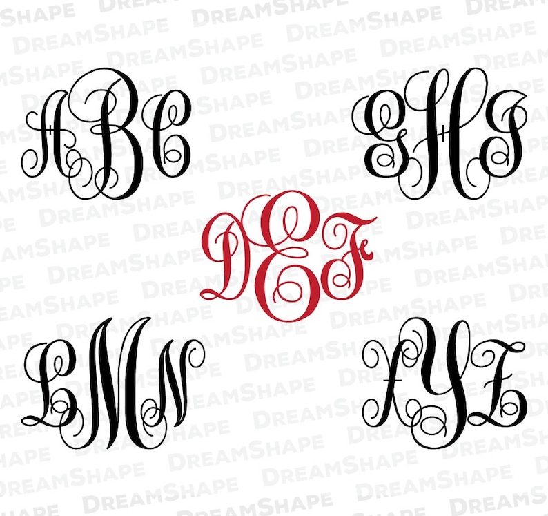 Download SVG Fonts Circle Monogram DXF PNG Alphabets Letters ...