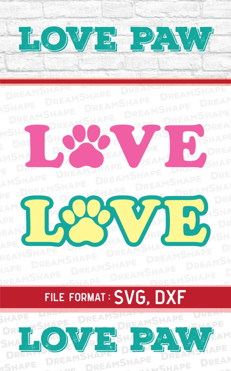 Download SVG Love Paw Cut Files Vinyl Cutters Monogram Cricut Files ...