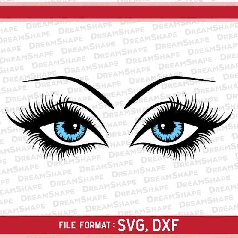 Download Eyes SVG Cutting Files Eyes Eyelash DXF Cut Files Seeing ...