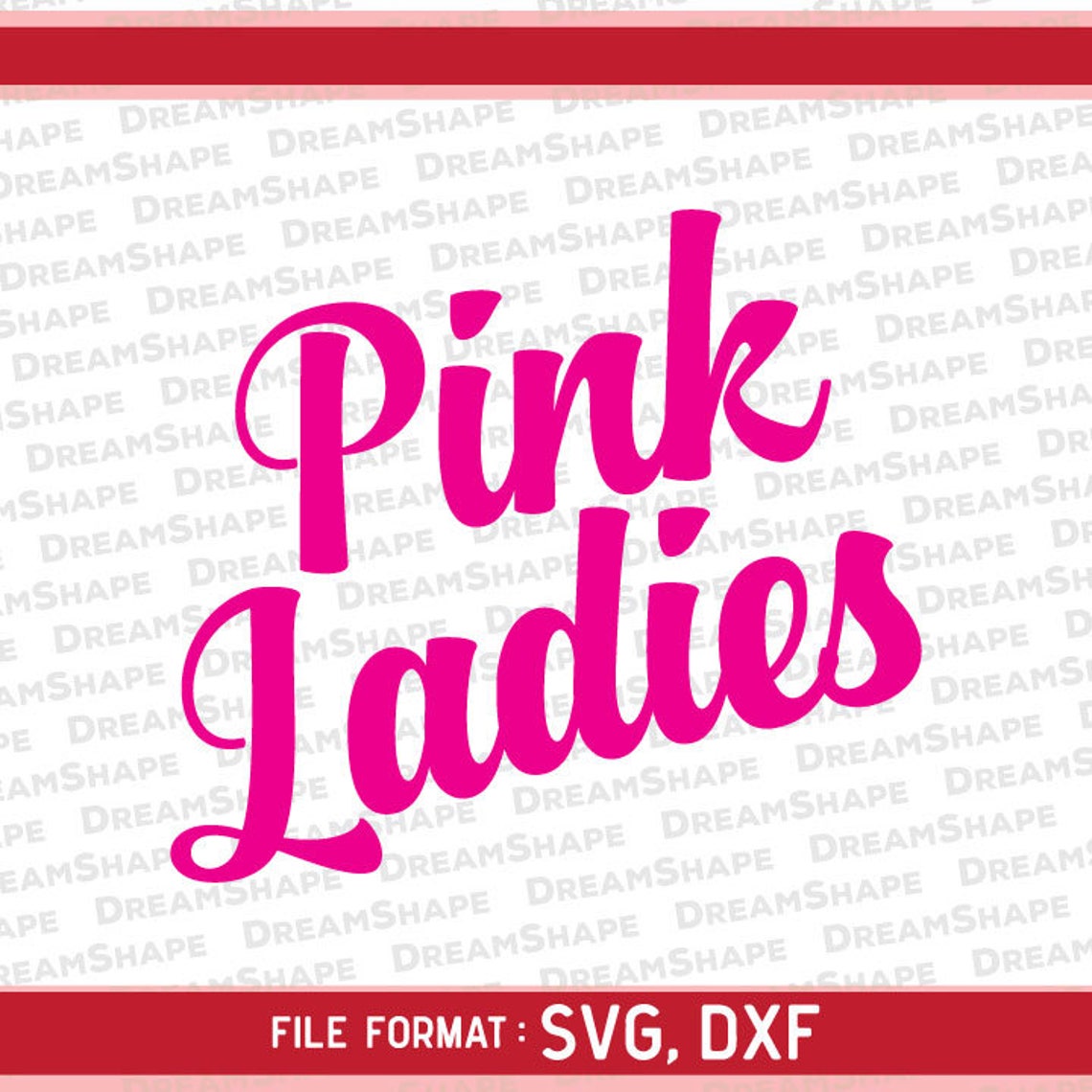 Pink Ladies Logo SVG Cut Files Grease 50s Pink Ladies DXF | Etsy