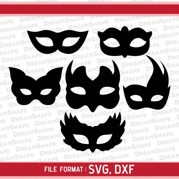 Masquerade Mask SVG Files Masquerade Ball Masks DXF Cutting Etsy