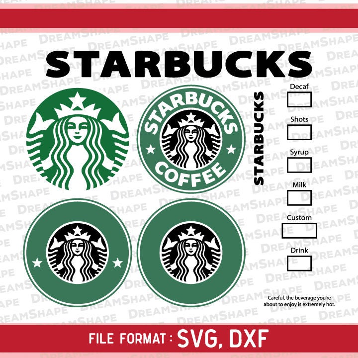 Download Starbucks Logo SVG Files Starbucks DXF Cutting Files | Etsy