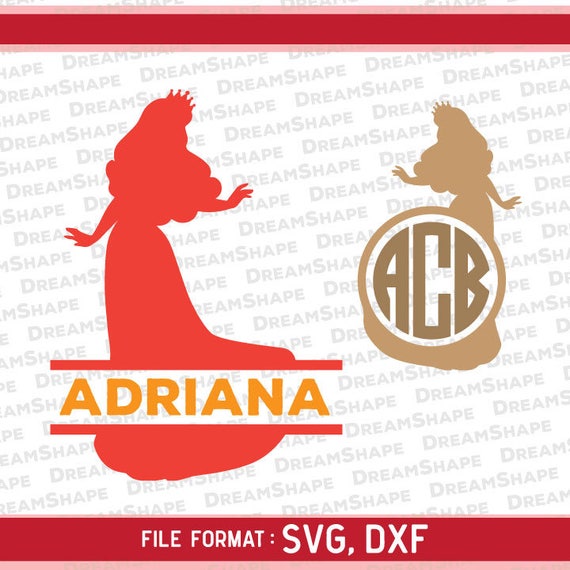 Download Princess SVG Monogram Princess SVG Files Princess Split ...