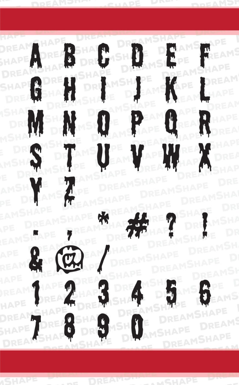 Download SVG Horror Halloween Fonts DXF PNG Alphabets Letters | Etsy