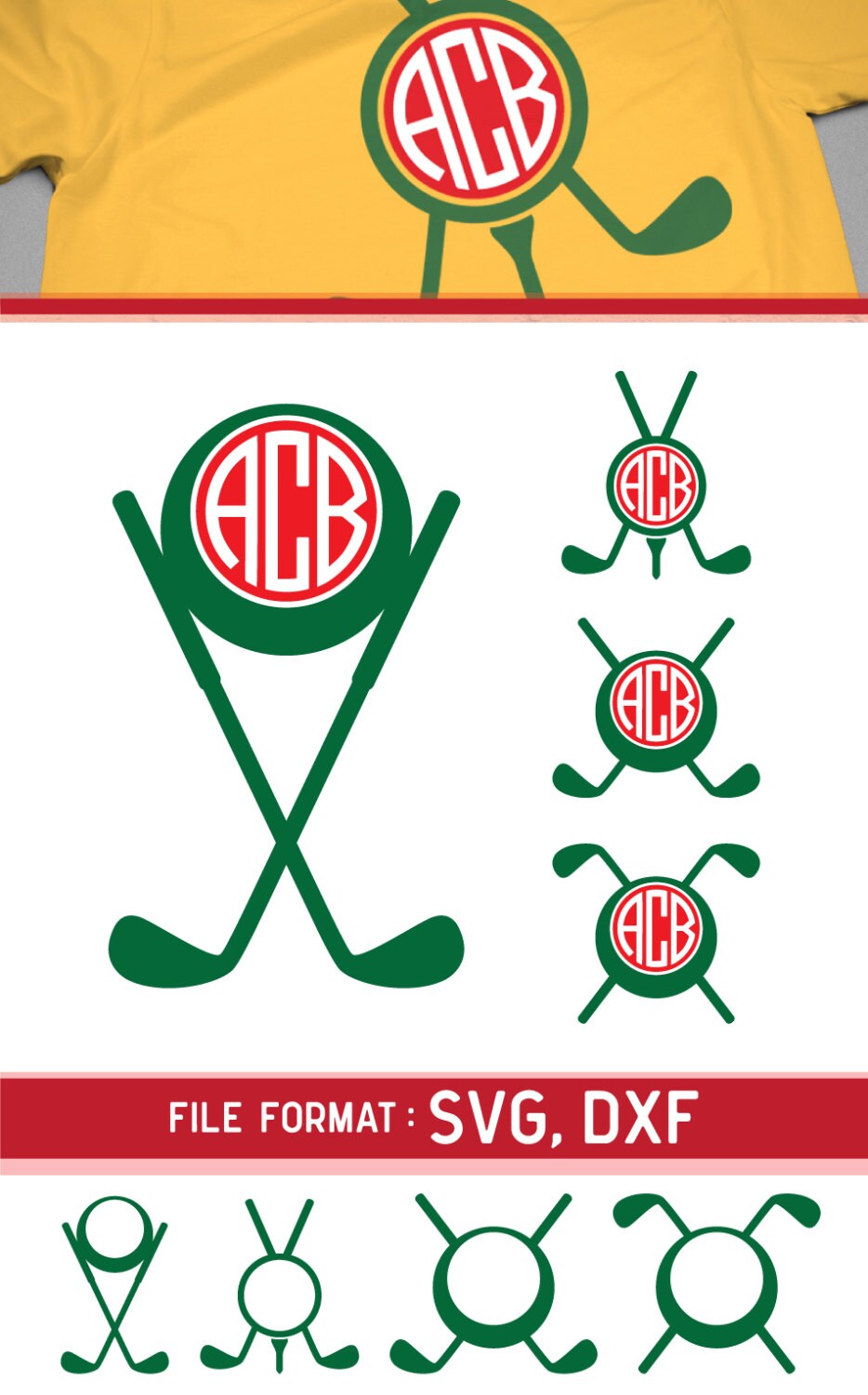 Download Golf SVG Cut Files Vinyl Cutters Monogram Cricut Files | Etsy