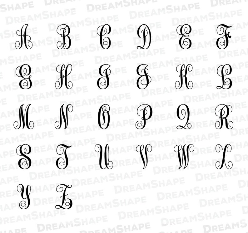 Download SVG Fonts Circle Monogram DXF PNG Alphabets Letters ...