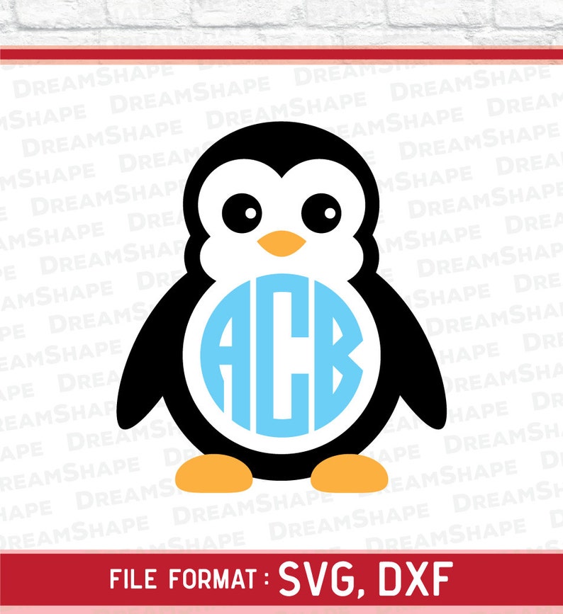 Download Cute Penguin SVG Files Penguin Monogram SVG Cutting Files ...