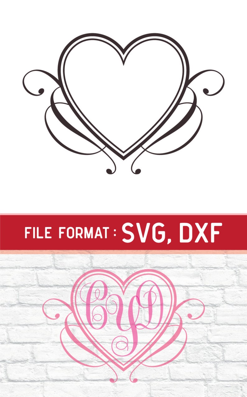 Download SVG Love Monogram Cricut Files Vinyl Cutters Couples SVG ...
