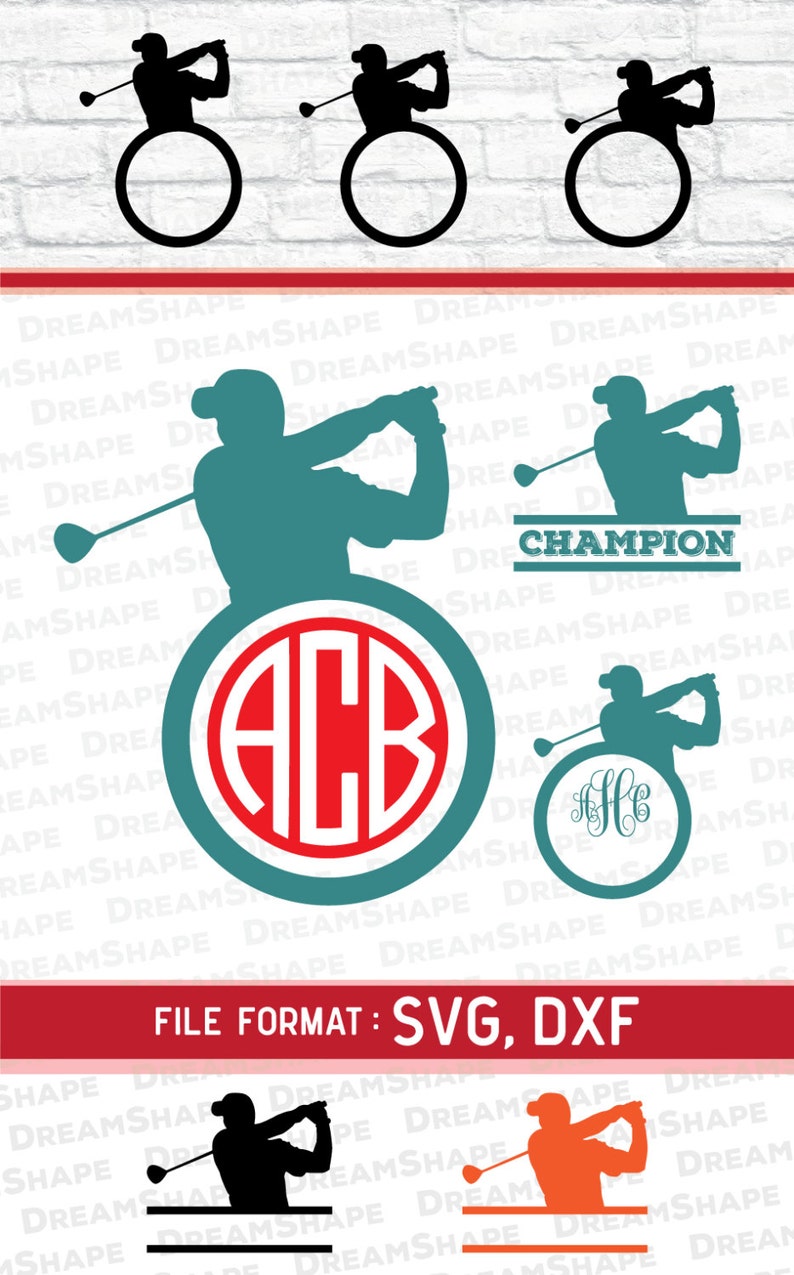 Download SVG Golf Cut Files Vinyl Cutters Monogram Cricut Files | Etsy
