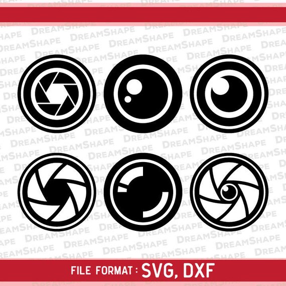 Camera Lens Set Svg Cut Files Santa Cam Lens Set Dxf Cutting Etsy