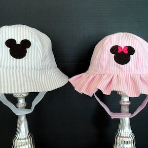 Sunhat, Mickey Mouse, Minnie Mouse, Baby Sunhat, Handmade
