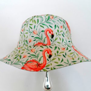 Bucket Hat, Flamingo Hat, Seahorse Hat, Sunhat, Reversible Hat, Childs Hat, Toddler Hat, Adult Hat, Handmade