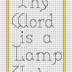 Bible bookmark cross stitch pattern
