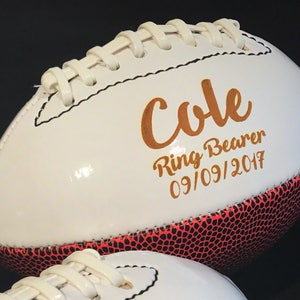 Fathers Day Gifts, Ring Bearer Gift, Personalized Football, Gifts for Men, Groomsmen Gift, Personalized Gift, Sports Gift, Keepsake image 4