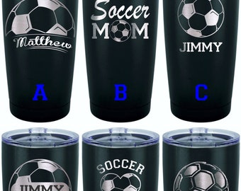 Personalized Soccer Tumbler, Stainless Steel Tumbler, Soccer Team Tumbler, Soccer Gift, Team Gifts, Soccer Mom, Soccer Player Gift