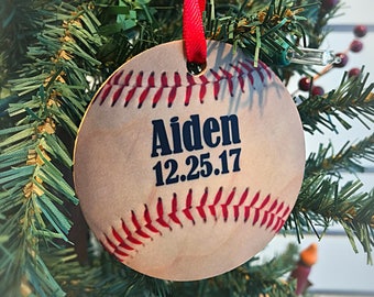 Personalized Baseball Ornaments, Christmas Tree Ornaments, Baseball Ornaments, Sports Ornament, Baseball decorations, Tree Decor, Christmas