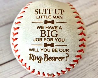 Ring Bearer Proposal Baseball, Ring Bearer Gift, Usher Baseball, Usher Gift