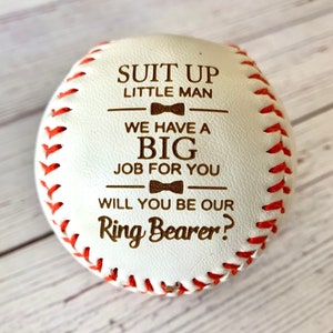 Ring Bearer Proposal Baseball, Ring Bearer Gift, Usher Baseball, Usher Gift