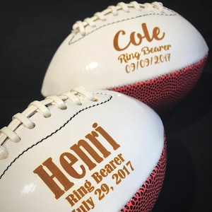 Fathers Day Gifts, Ring Bearer Gift, Personalized Football, Gifts for Men, Groomsmen Gift, Personalized Gift, Sports Gift, Keepsake image 6