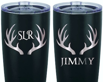 Antler Tumbler, Hunters Tumbler, Deer Hunters, Deer Hunting, Hunter Gifts, Deer Hunter Gifts, Buck Hunter, Mens Gifts