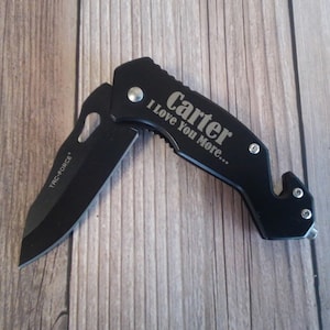 I LOVE YOU MORE, Valentines Gift, Knife, Personalized Knife, Groomsmen Gift, Pocket Knife, Hunting Knife, Camping Knife, Engraved Knives