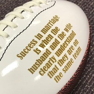 Double Side, Wedding Gift, Engraved Football, Youth Football, Groomsmen, Engraved Gift, Christmas Gift, Sports, Keepsake