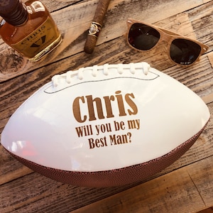 Groomsmen Gift, Best Man Gift, Ring Bearer Gift, Personalized Football, Gifts for Men, Personalized Gift, Sports Gift, Groomsmen proposal