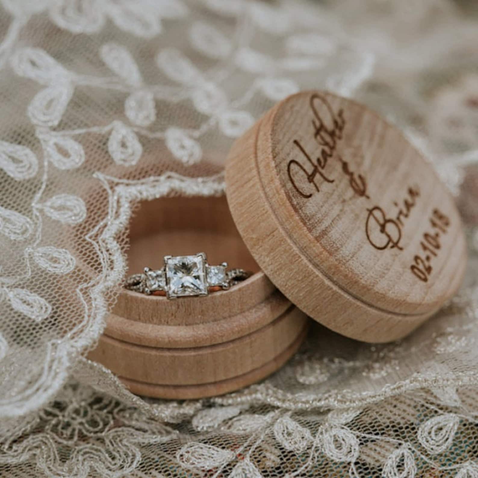 Wedding Ring Box Ring Bearer Box Wedding Ring Keepsake Ring Etsy