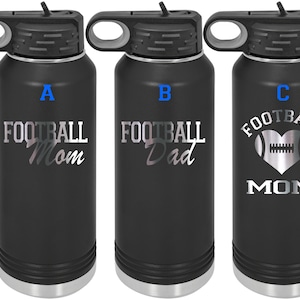 Bottiglia d&#39;acqua da calcio con coperchio di paglia, Bottiglia d&#39;acqua sportiva, Regalo per anziani, Regali personalizzati per squadre di calcio, Mamma di calcio, Regalo per giocatore di calcio