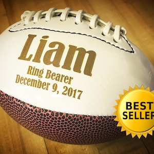 Fathers Day Gifts, Ring Bearer Gift, Personalized Football, Gifts for Men, Groomsmen Gift, Personalized Gift, Sports Gift, Keepsake