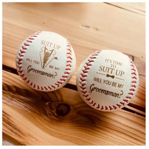 Home Run Proposal Baseball, Groomsman Gift, Ring Bearer Gift