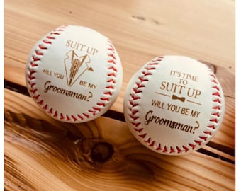 Home Run Proposal Baseball, Groomsman Gift, Ring Bearer Gift