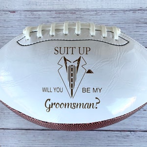 Groomsmen Proposal Football, Ring Bearer Proposal Football, Groomsmen Gift, Best Man Gift, Ring Bearer Gift, Gifts for Men, Sports Gift image 2