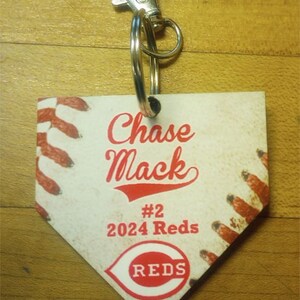 Baseballschläger-Taschenanhänger, Baseball-Taschenanhänger, Baseball-Team, Schlüsselanhänger, benutzerdefinierte Baseball-Namensschild, Baseball-Reißverschluss-Anhänger, personalisierter Schlüsselanhänger