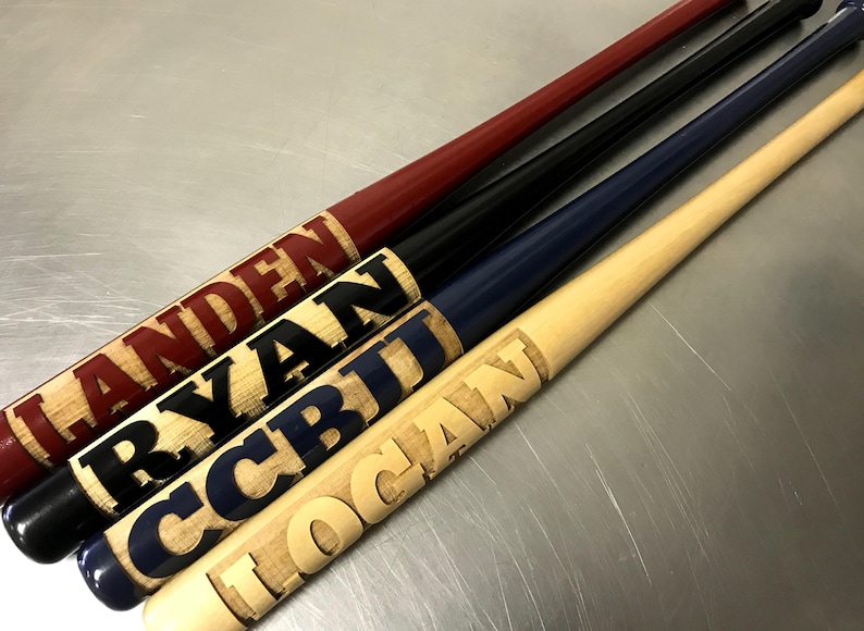 Personalized Bat, Mini Baseball Bat, Ring Bearer Gift, Coach Gift, Groomsmen Gift, Custom Engraved, Baseball Bats, Gift for Him, Boys Gift image 2