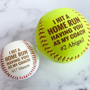 Personalized Baseball Softball Coach Gift, Baseball Coach, Softball Coach