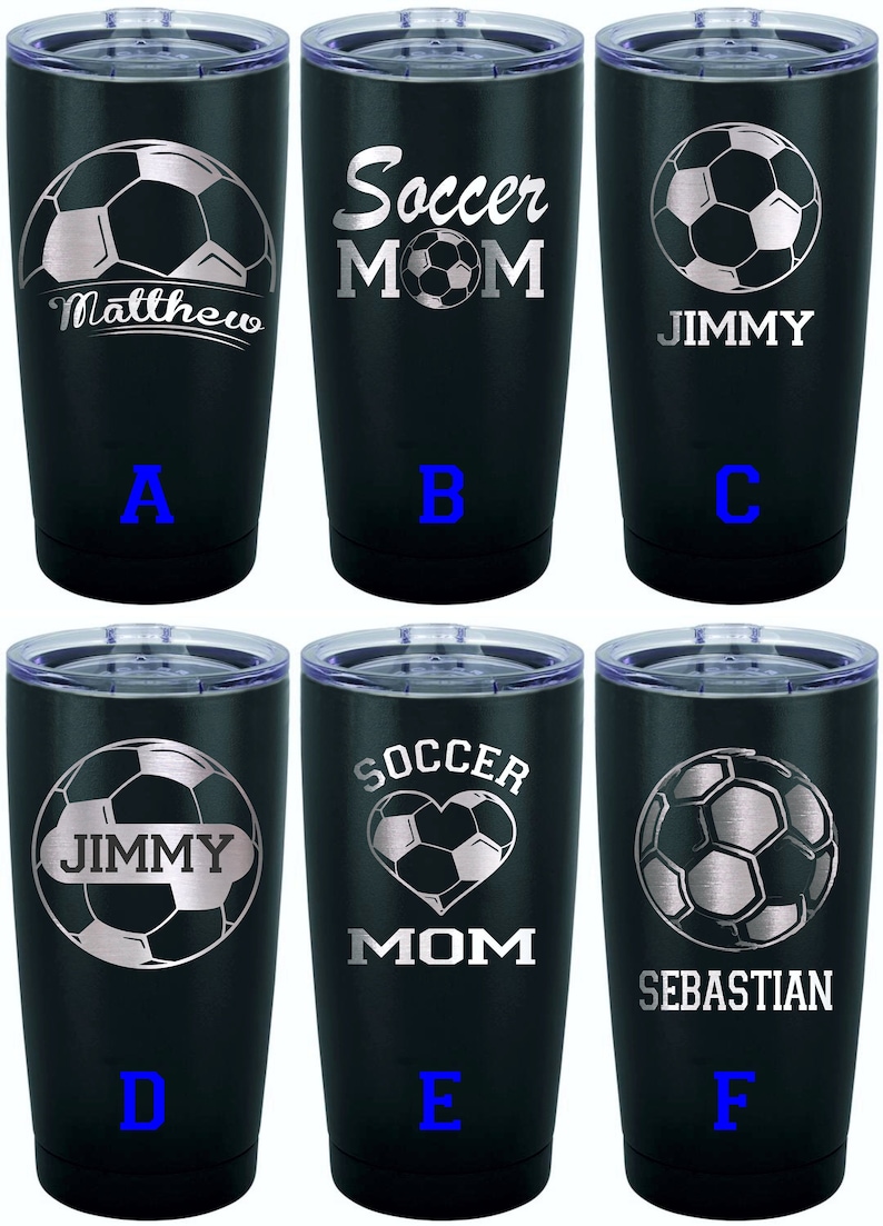 Personalized Soccer Tumbler Stainless Steel Tumbler Soccer Etsy
