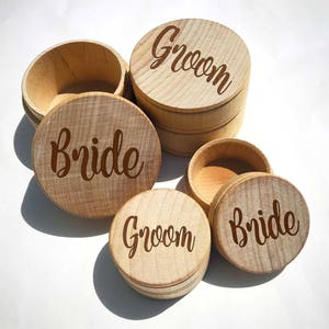 Bride and Groom, Mr Mrs, Wedding Ring Box, Ring Bearer Box, Wedding Ring Keepsake, Ring Box, Jewelry Box, Rustic Ring Box, Wooden Trinket