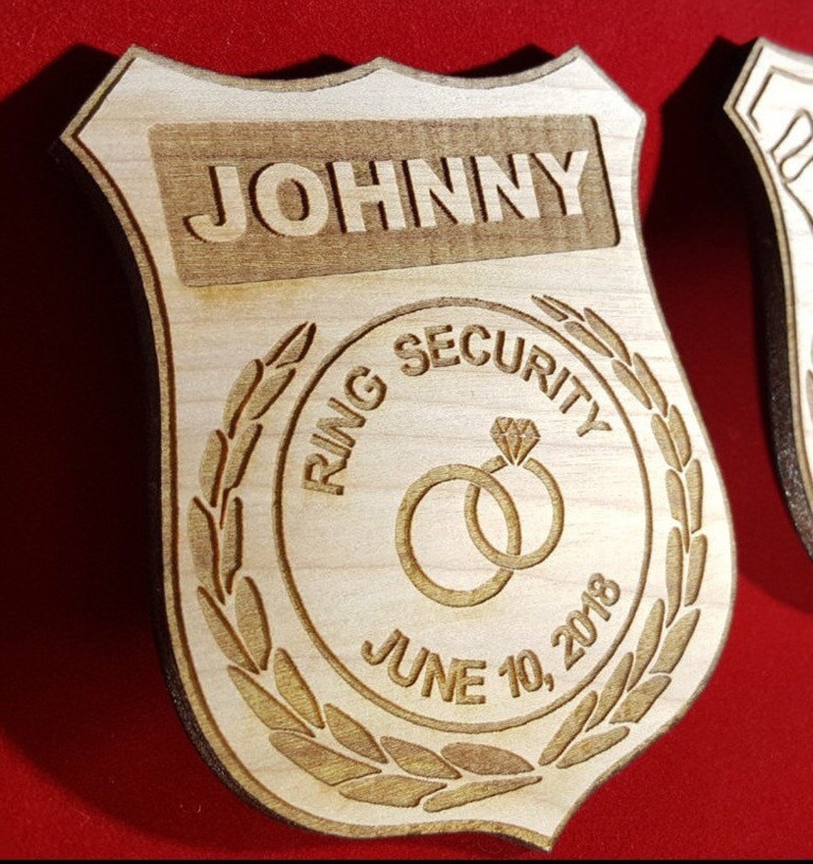 Ring Security Badge Ring Bearer Badge Ring Bearer Security Etsy