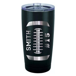 Personalized 20 oz Tumbler, Stainless Steel Tumbler, Football Team Tumbler, Football Gift, Team Gifts, Football Mom, Football Player Gift