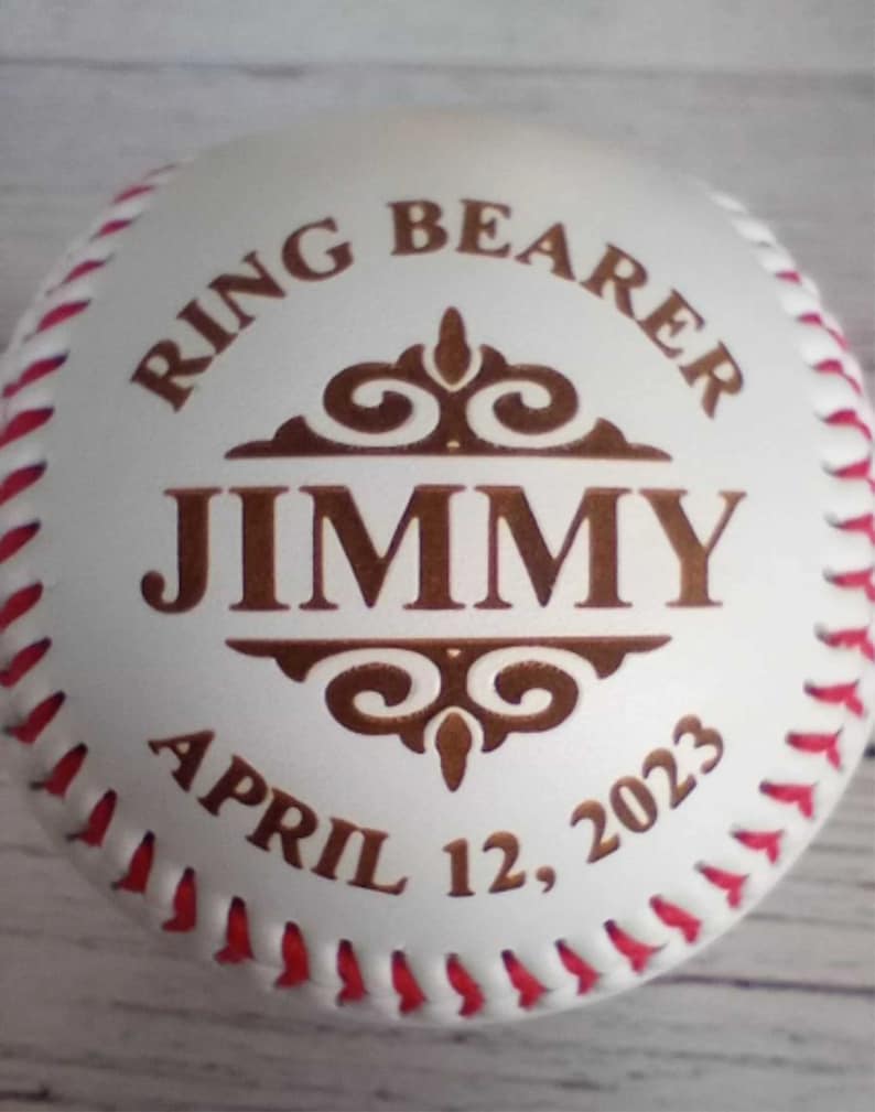 Wedding Gift, Ring Bearer Gift, Groomsmen Gift, Wedding Party Gift, Baseball Wedding, Gift for Groom, Wedding Gift Ideals, Best Man Gift Round With No Stand