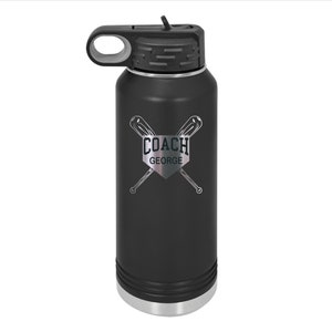 Personalisierte Baseball Coach Tumble Wasserflasche, Baseball Team Coach Tumbler, Baseball Coach Geschenk
