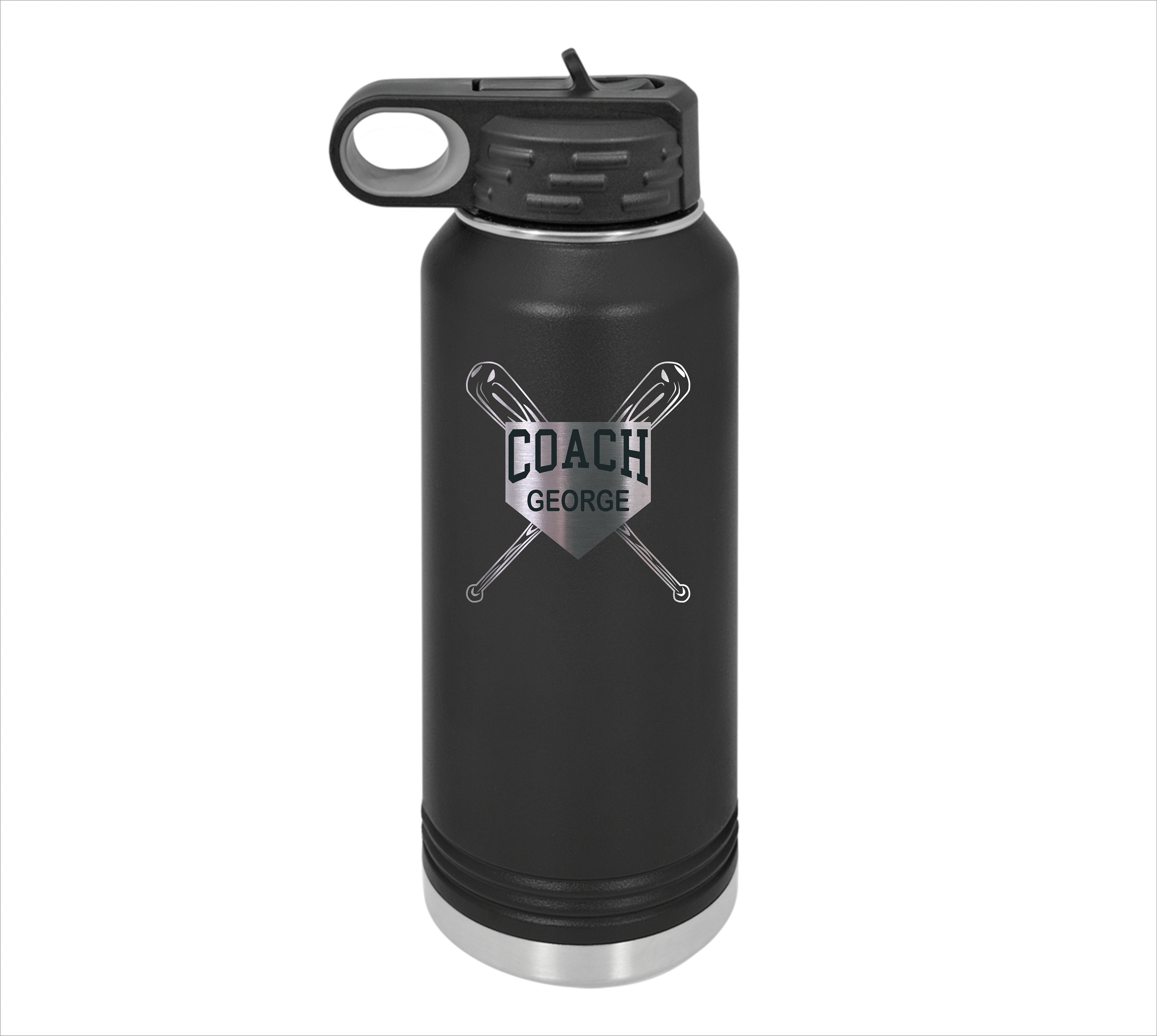 Personalized Baseball Coach Tumbler Water Bottle, Baseball Team Coach Tumbler, Baseball Coach Gift