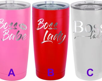 Sublimation Tumbler Boss BabeTumbler Epoxy Free Tumbler 20 oz Stainless Steel Tumbler Pink Geode Tumbler 20 oz Skinny Tumbler