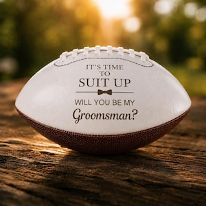 Propuesta de padrino de boda con temática de fútbol, ¿Quieres ser mi padrino de boda con temática de fútbol?, Regalo de propuesta de boda con temática de fútbol, Regalo para pedirle matrimonio al padrino, Recuerdo de la fiesta de bodas imagen 4