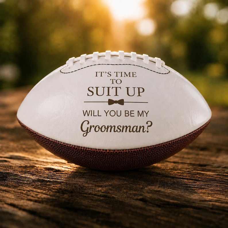 Propuesta de padrino de boda con temática de fútbol, ¿Quieres ser mi padrino de boda con temática de fútbol?, Regalo de propuesta de boda con temática de fútbol, Regalo para pedirle matrimonio al padrino, Recuerdo de la fiesta de bodas imagen 4