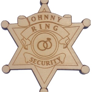 Ring Security Badge, Ring Bearer Badge, Ring Bearer Security Badge, Ring Bearer Gift, Personalized Badge, Star Badge, Security Badge image 7