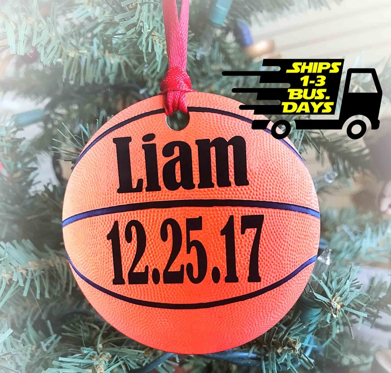 Personalized Basketball Ornaments Christmas Tree Ornaments Etsy