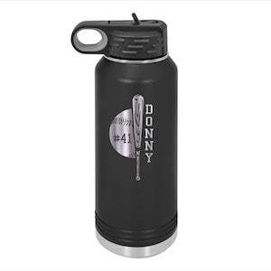 Personalized Baseball Tumbler Water Bottle, Baseball Team Tumbler, Baseball Team Gifts, Baseball Player Gift