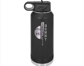 Gepersonaliseerde honkbalbeker waterfles, beker honkbalteam, geschenken honkbalteam, cadeau honkbalspeler